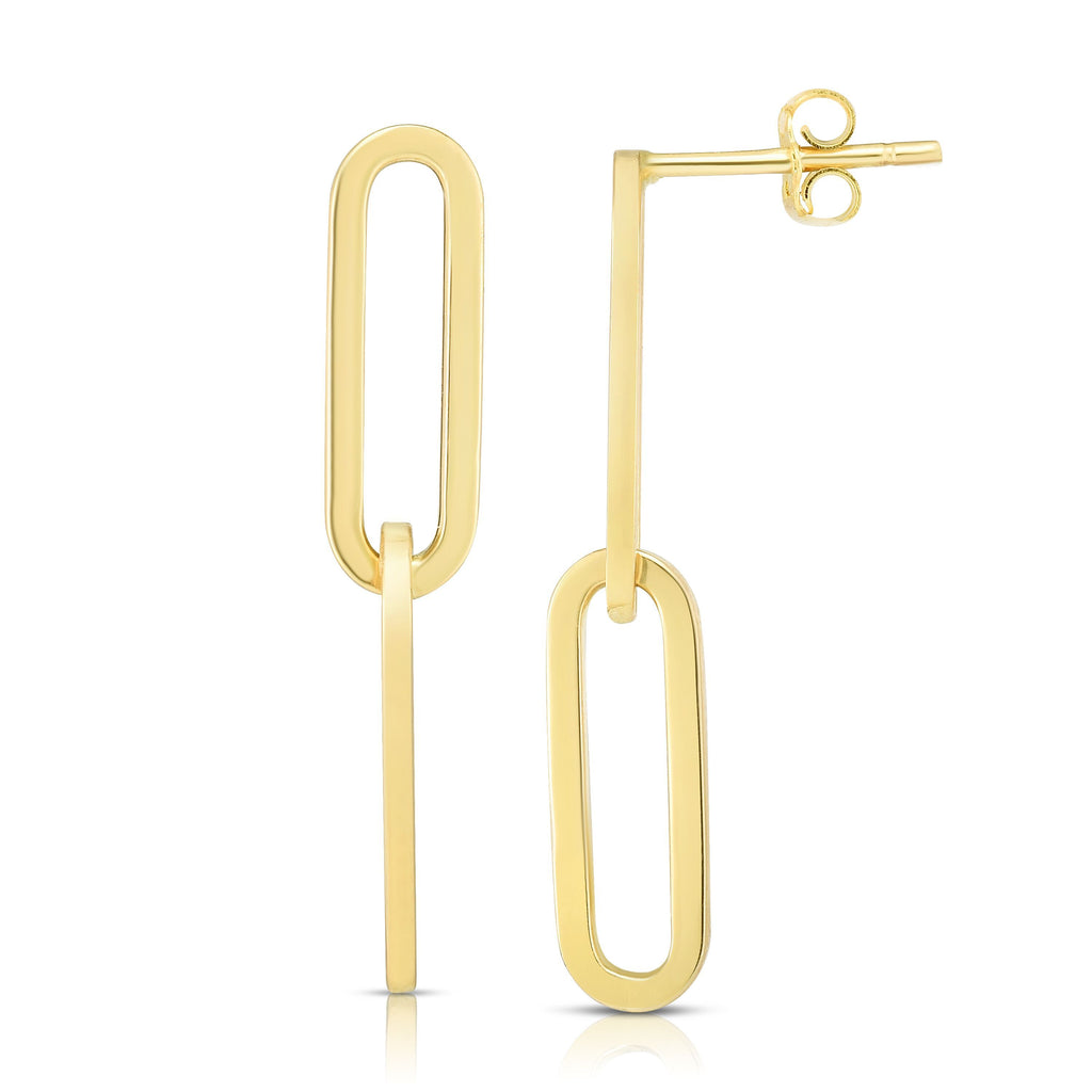 Polished Paper Clip Earrings