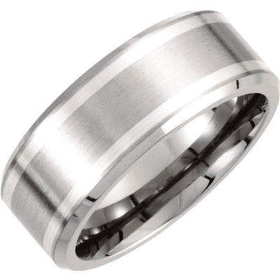Titanium & Sterling Silver Band