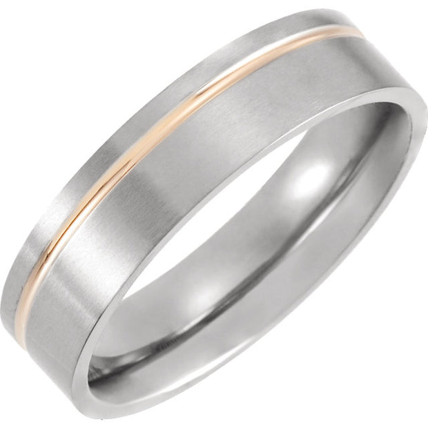 Titanium Grooved Band